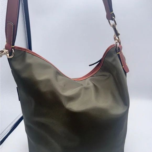 Dooney & Bourke Olive and Brown Shoulder Bag - Picture 5 of 7